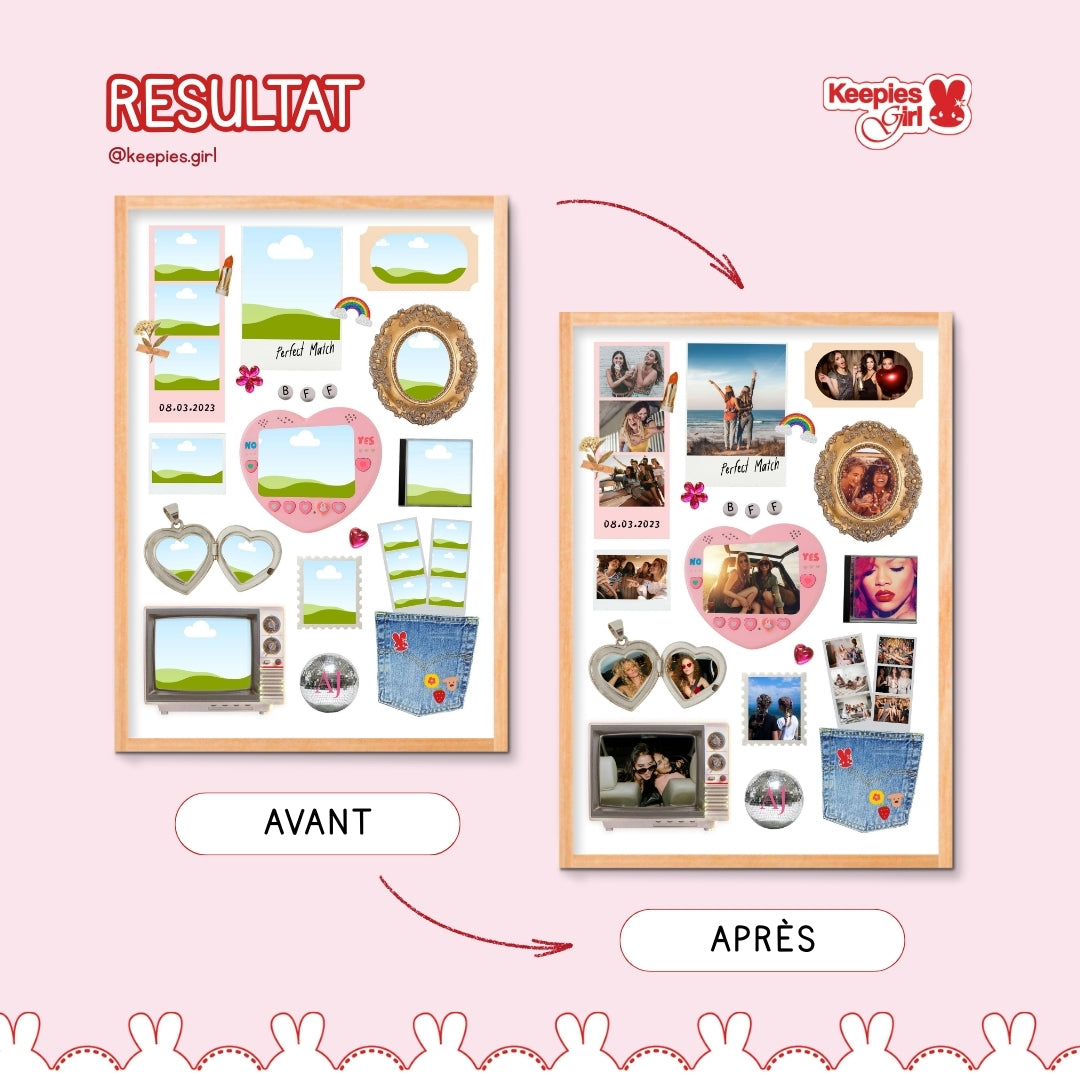 Affiche Souvenir Personnalisée – Memory Box Digitale à Éditer (Spécial BFF/Amitié)