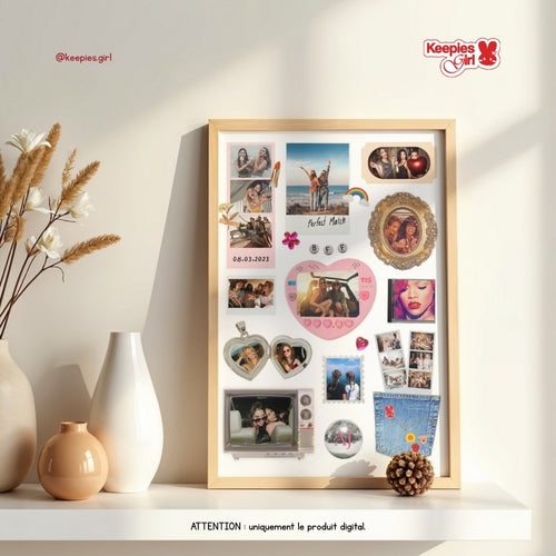 Affiche Souvenir Personnalisée – Memory Box Digitale à Éditer (Spécial BFF/Amitié)