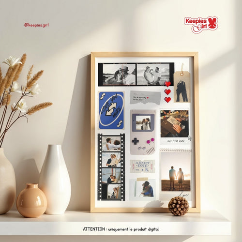 Affiche Souvenir Personnalisée – Memory Box Digitale à Éditer (Couple)