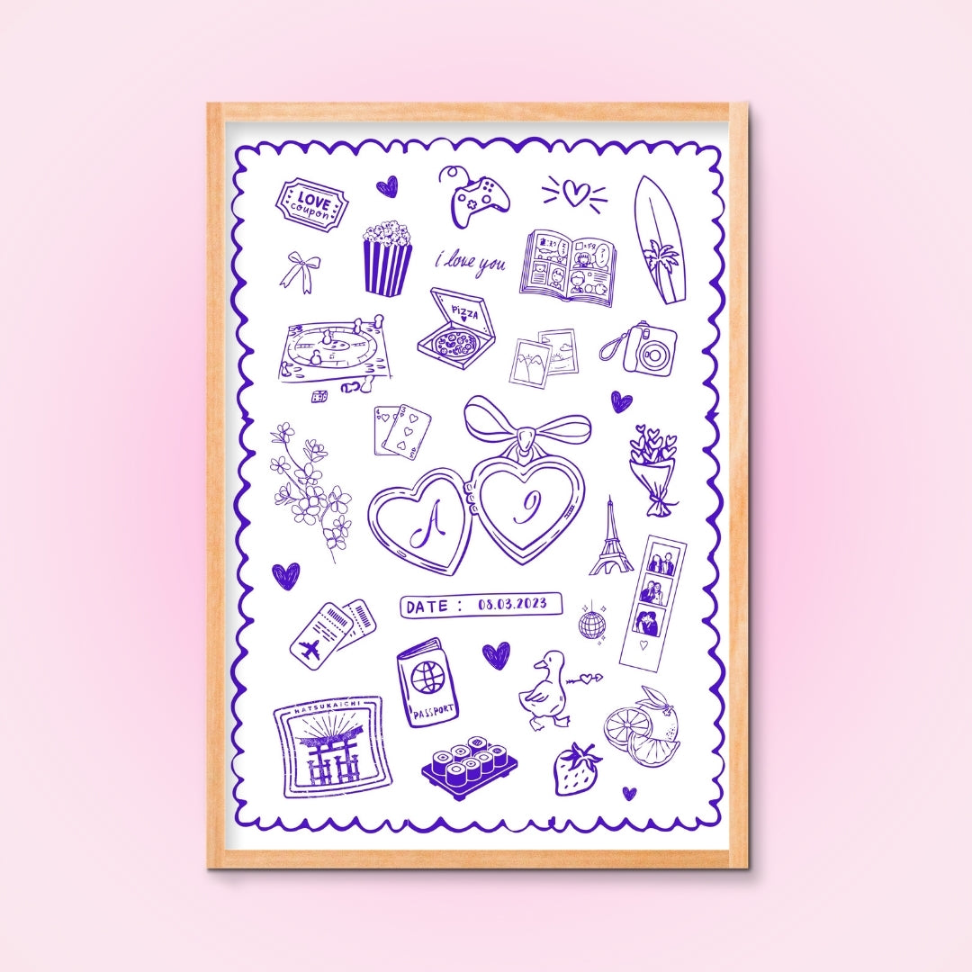 Cadre + Affiche personnalisée