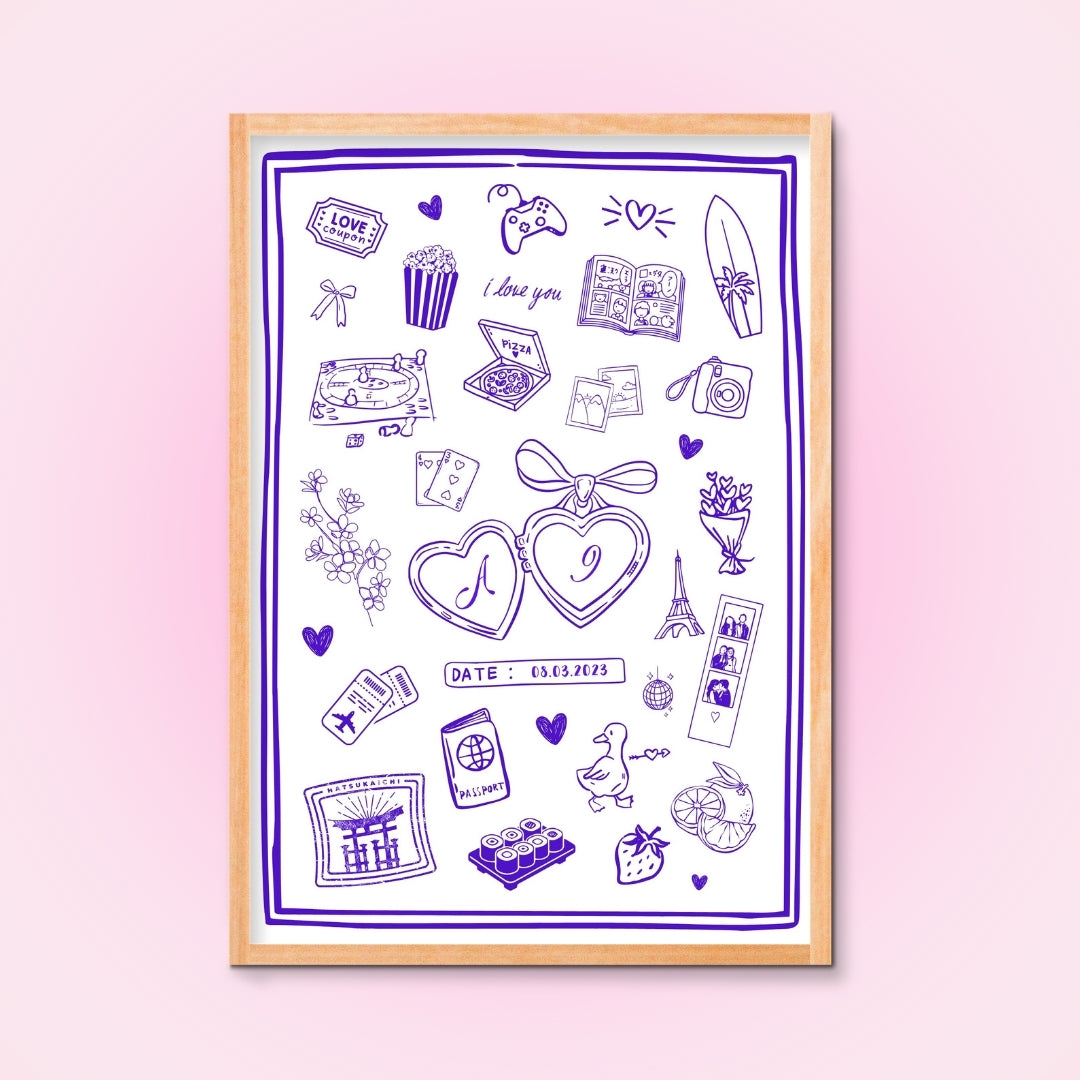 Cadre + Affiche personnalisée