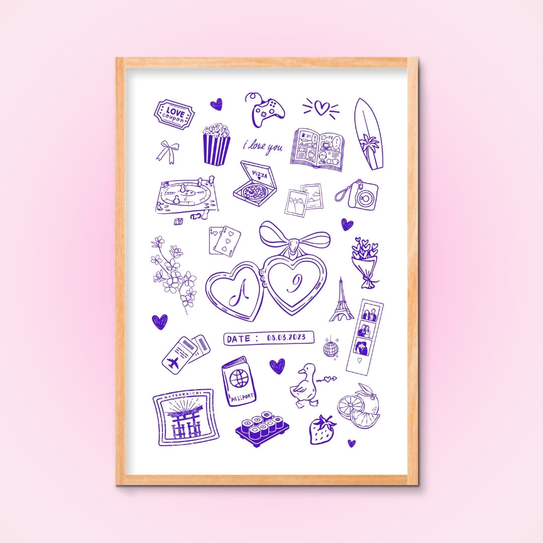 Cadre + Affiche personnalisée