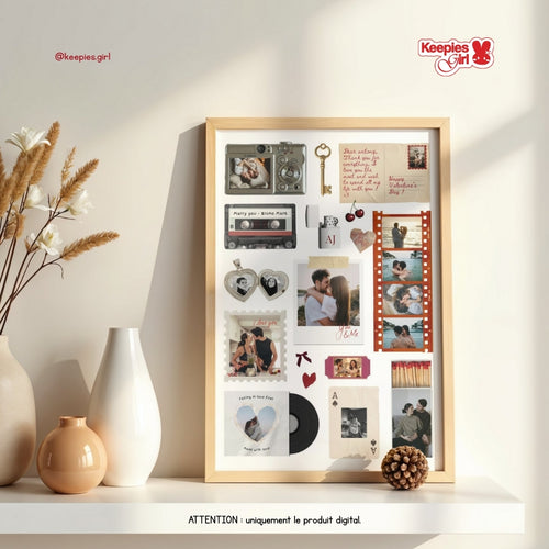 Affiche Souvenir Personnalisée – Memory Box Digitale à Éditer (Couple & Moments Spéciaux)