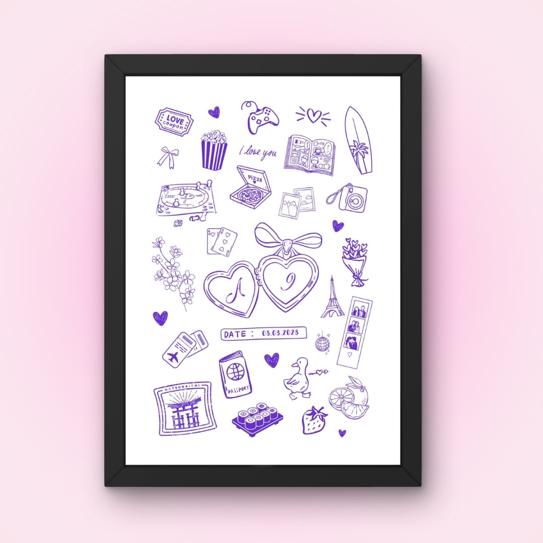 Cadre + Affiche personnalisée