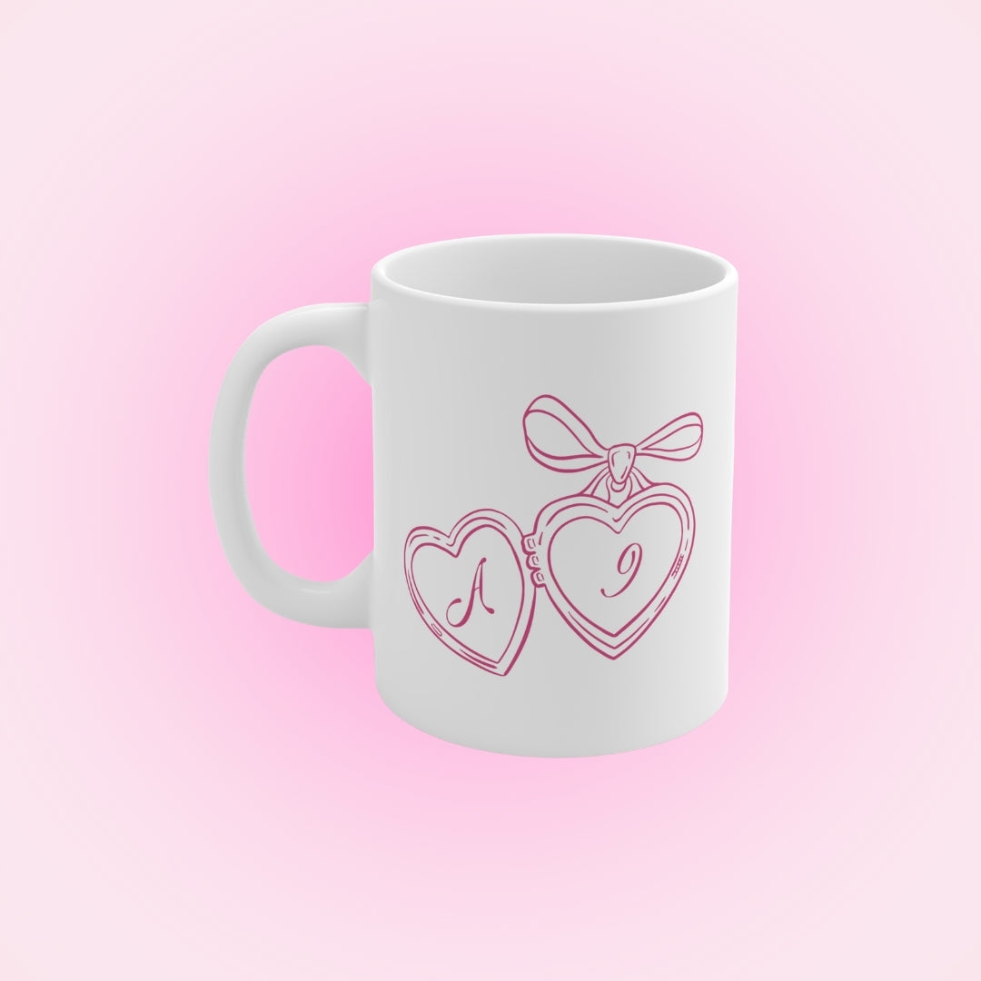 Mug personnalisé - Initiales coeur