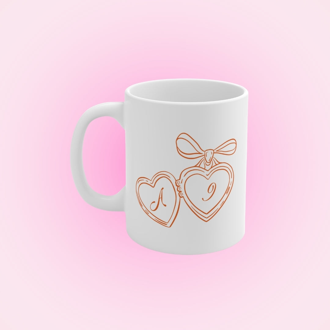 Mug personnalisé - Initiales coeur