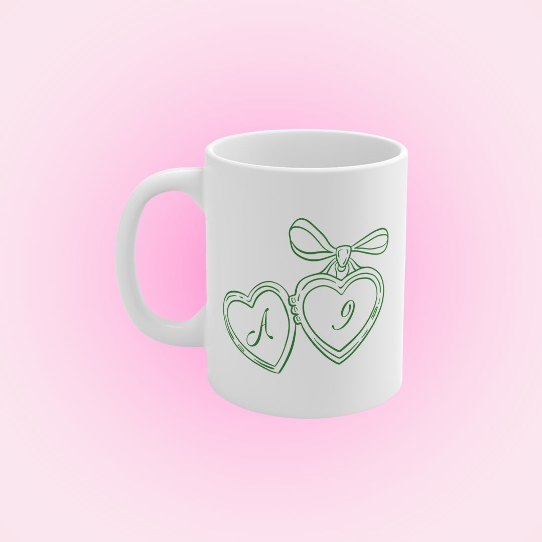 Mug personnalisé - Initiales coeur